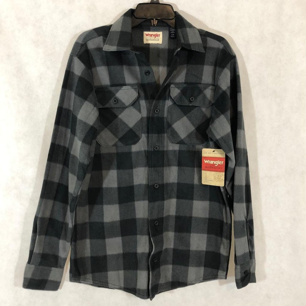 Wrangler Authentics Men's Long Sleeve Plaid Fleece